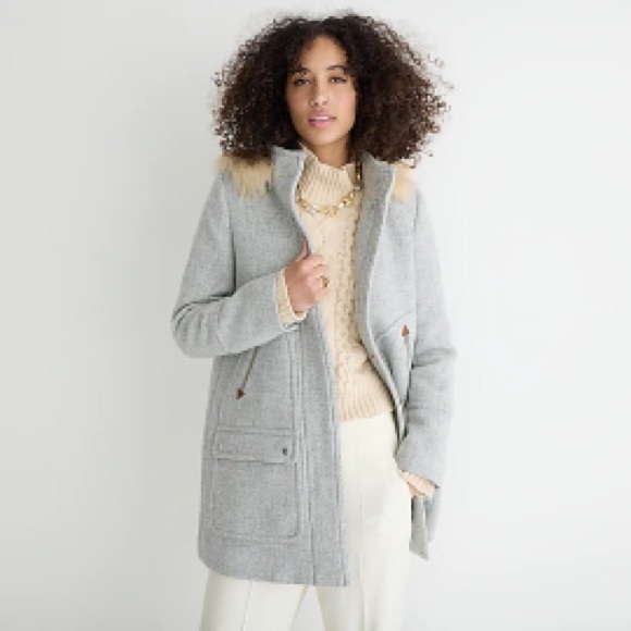J. Crew chateau parka in Italian stadium-cloth wool | Grey | Size 2 - Picture 1 of 10